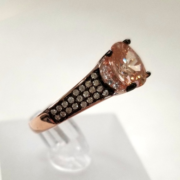 Champagne Pave Ring - Picture 4 of 7